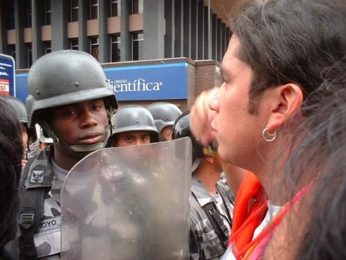 tear gas in ecuador...