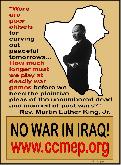 Dr. King, WAR, and Peaceful Tomorrows in Iraq