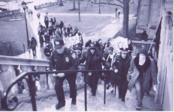 up  the steps . . ....