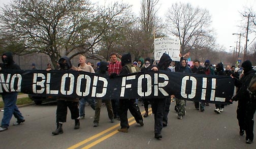 no blood for oil...