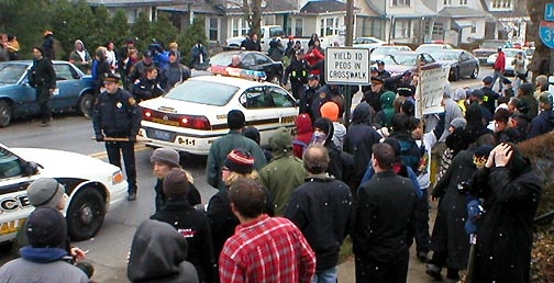 cops arresting a kid...