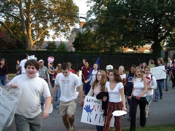 In front of the Gove...