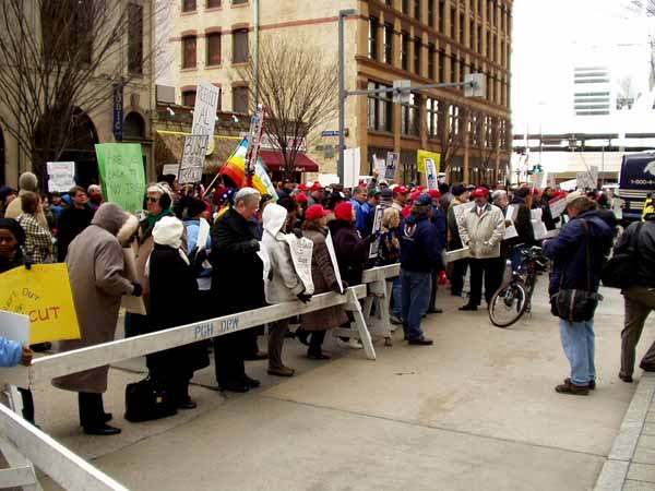 GWB protest photos, ...