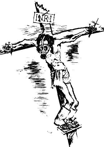 CHRIST IN A GAS MASK...