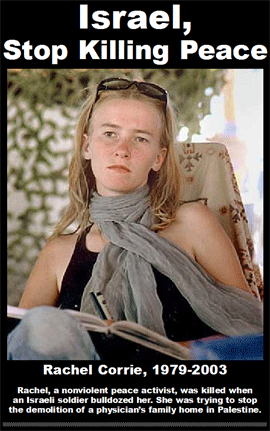 Rachel Corrie Vigil...