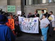 Save Our Transit S13 rally