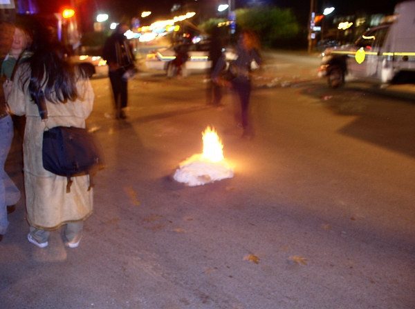 Rag burning...