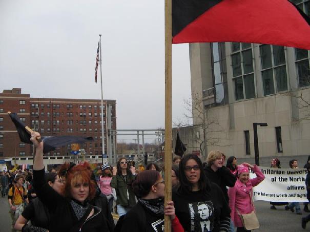people marching with...