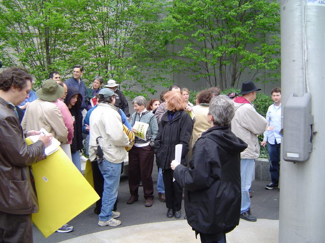 crowd at rally...