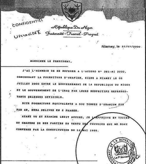 Phony Niger Uranium ...