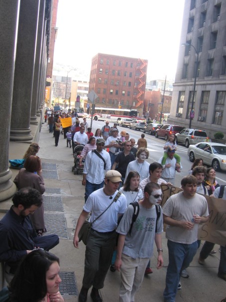 Marching down Grant...