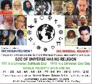 11/11 -  GLOBAL GOD DAY  DECLARED FOR EVERY RELIGION