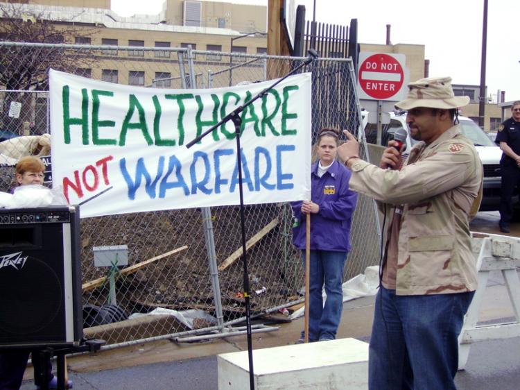 Rally at VA hospital...